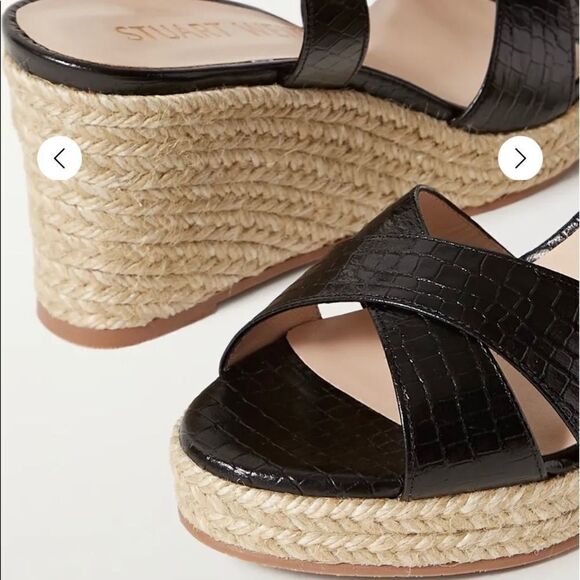 New Stuart Weitzman Espadrille Wedges BNIB 7.5 - Picture 5 of 7